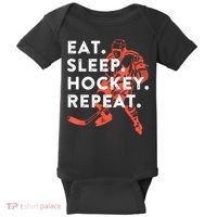 Eat Sleep Hockey Repeat Gift Baby Bodysuit thumb 0