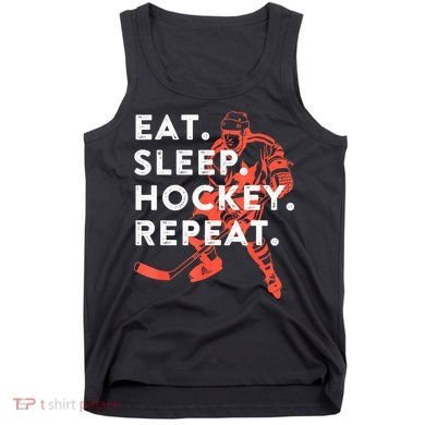 Eat Sleep Hockey Repeat Gift Tank Top