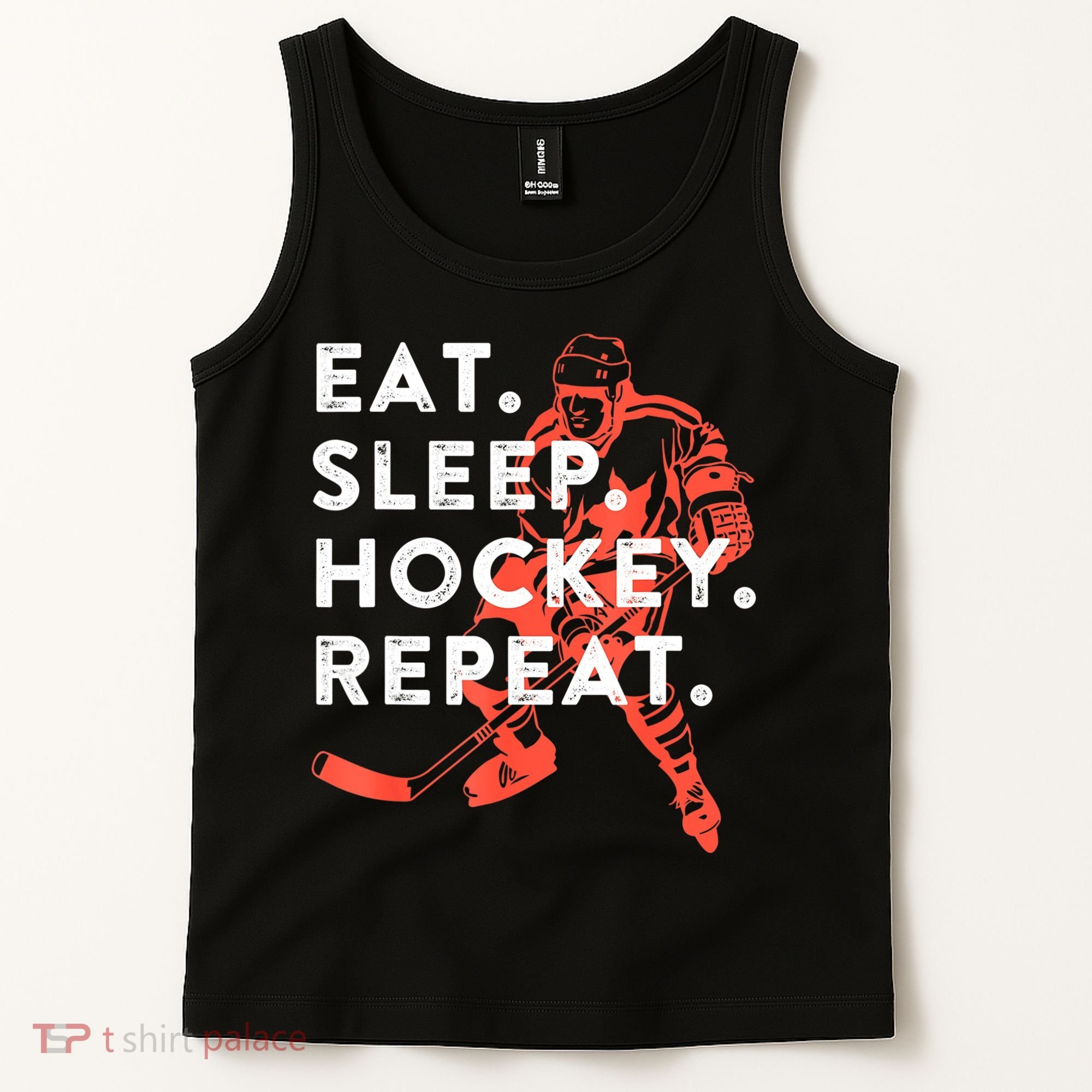 Eat Sleep Hockey Repeat Gift Tank Top