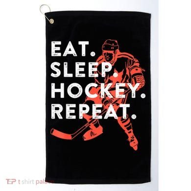 Eat Sleep Hockey Repeat Gift Golf Towel