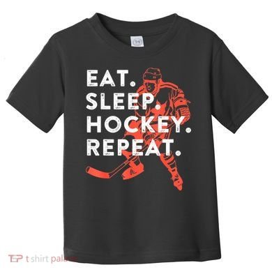Eat Sleep Hockey Repeat Gift Toddler T-Shirt