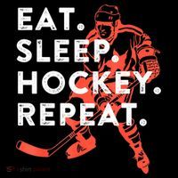 Eat Sleep Hockey Repeat Gift Kids Sweatshirt thumb 2
