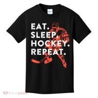 Eat Sleep Hockey Repeat Gift Kids T-Shirt thumb 0