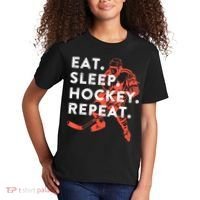 Eat Sleep Hockey Repeat Gift Kids T-Shirt thumb 2