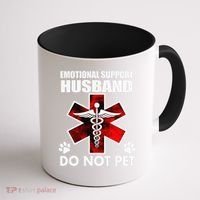 Emotional Support Husband Do Not Pet Coffee Mug thumb 1