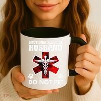 Emotional Support Husband Do Not Pet Coffee Mug thumb 3