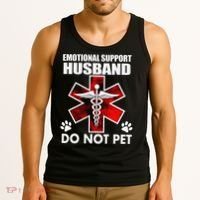 Emotional Support Husband Do Not Pet Tank Top thumb 3