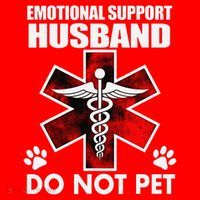 Emotional Support Husband Do Not Pet Santa Hat thumb 1