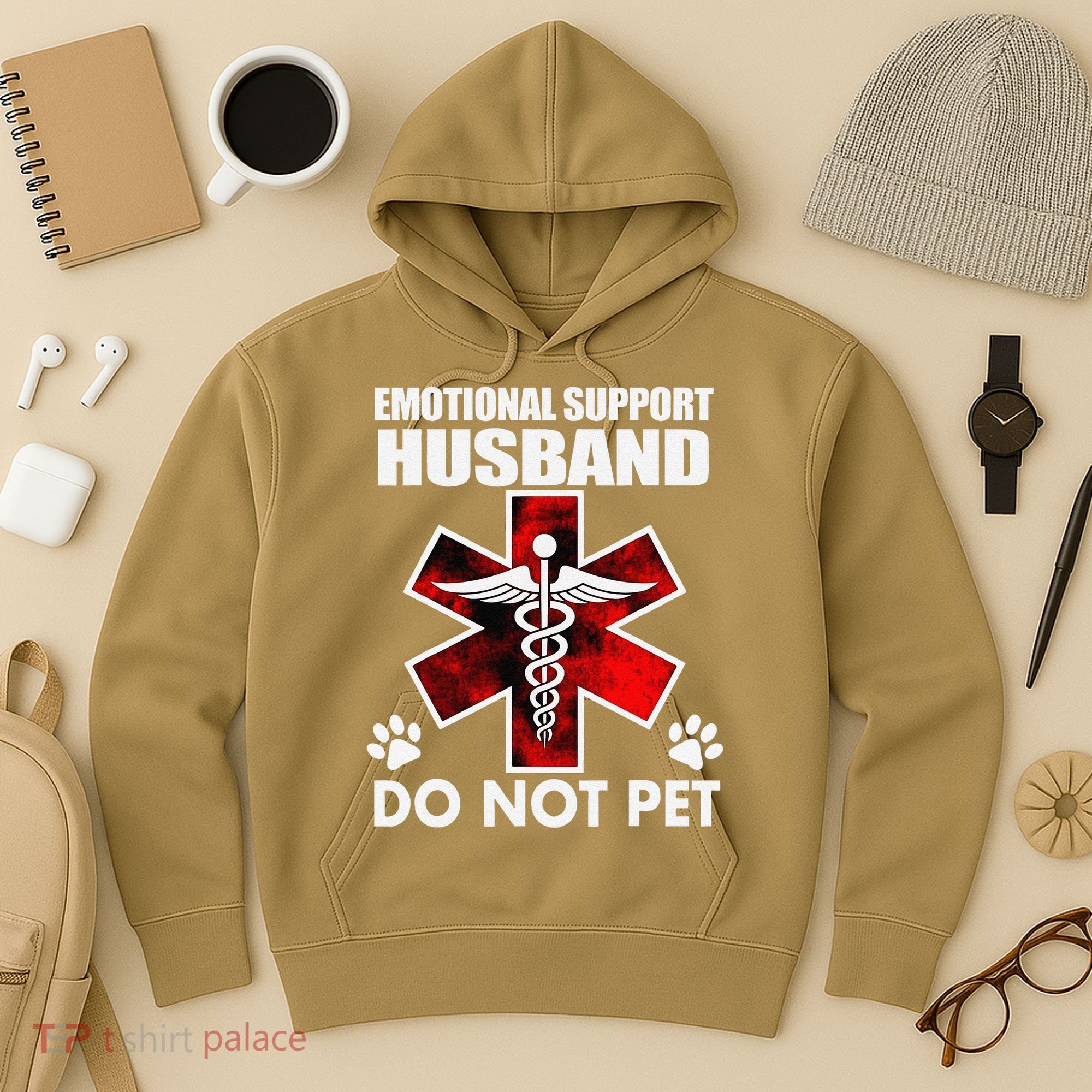 Emotional Support Husband Do Not Pet Hoodie