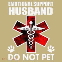Emotional Support Husband Do Not Pet Long Sleeve Shirt thumb 2