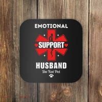 Emotional Support Husband Do Not Pet Coaster thumb 0