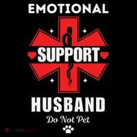 Emotional Support Husband Do Not Pet Coaster thumb 2