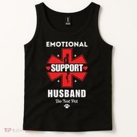 Emotional Support Husband Do Not Pet Tank Top thumb 2