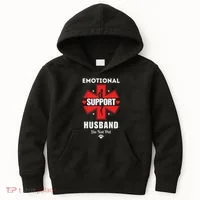 Emotional Support Husband Do Not Pet Kids Hoodie thumb 0