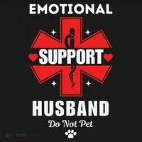 Emotional Support Husband Do Not Pet Kids Hoodie thumb 5