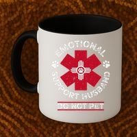 Emotional Support Husband Do Not Pet Coffee Mug thumb 2