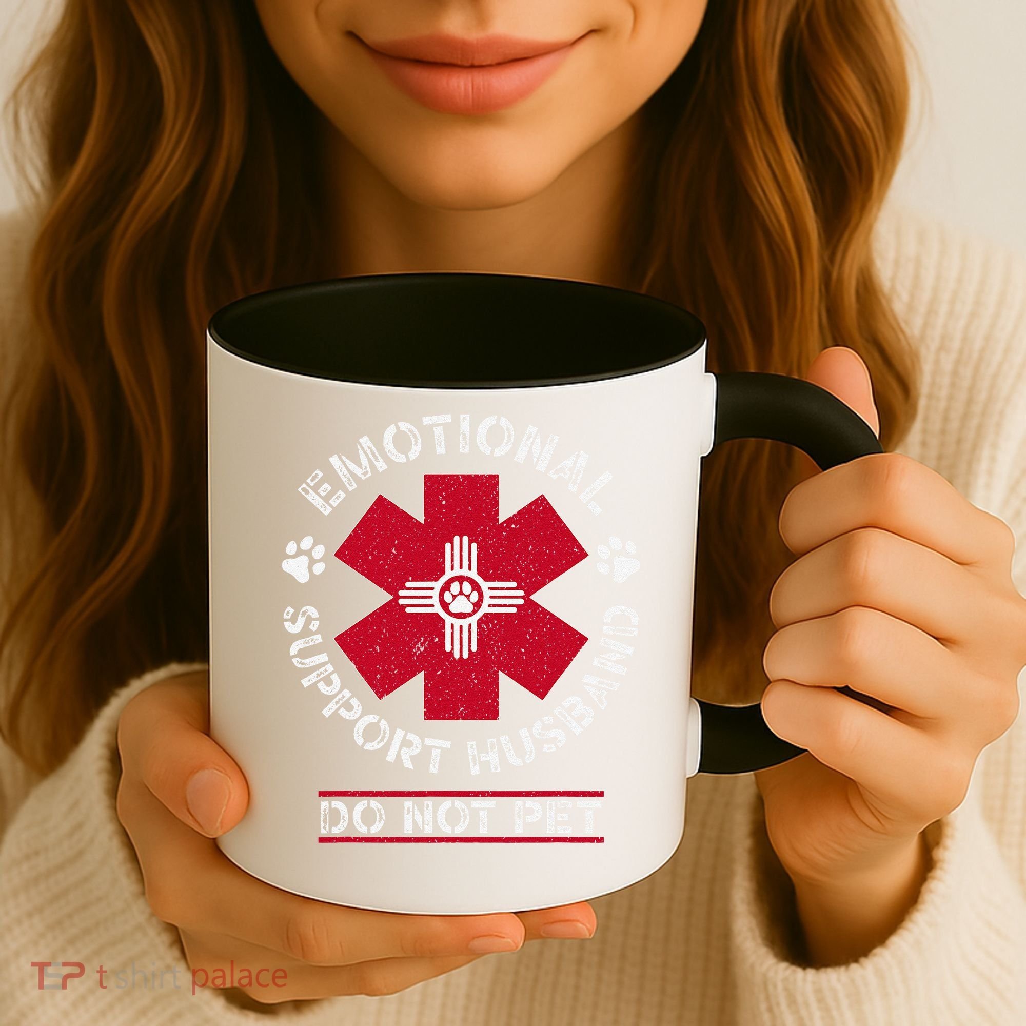 Emotional Support Husband Do Not Pet Coffee Mug