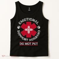 Emotional Support Husband Do Not Pet Tank Top thumb 2