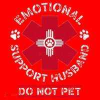 Emotional Support Husband Do Not Pet Santa Hat thumb 1