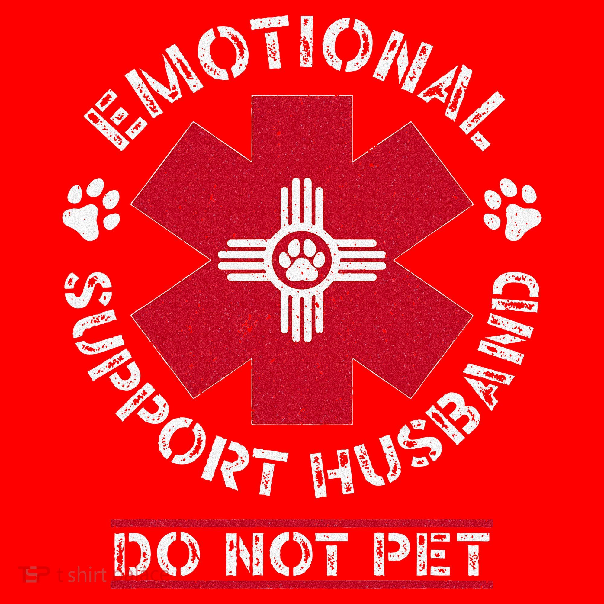 Emotional Support Husband Do Not Pet Santa Hat