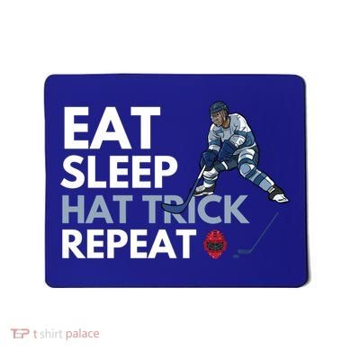 Eat Sleep Hat Trick Repeat Funny Soccer Hockey Design Gift Mousepad