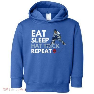 Eat Sleep Hat Trick Repeat Funny Soccer Hockey Design Gift Toddler Hoodie