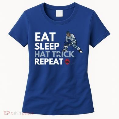 Eat Sleep Hat Trick Repeat Funny Soccer Hockey Design Gift Women's T-Shirt