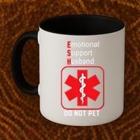 Emotional Support Husband Do Not Pet Coffee Mug thumb 2