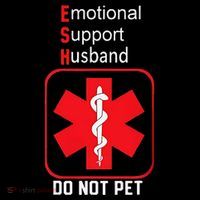 Emotional Support Husband Do Not Pet Coaster thumb 2
