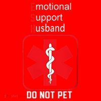 Emotional Support Husband Do Not Pet Santa Hat thumb 1