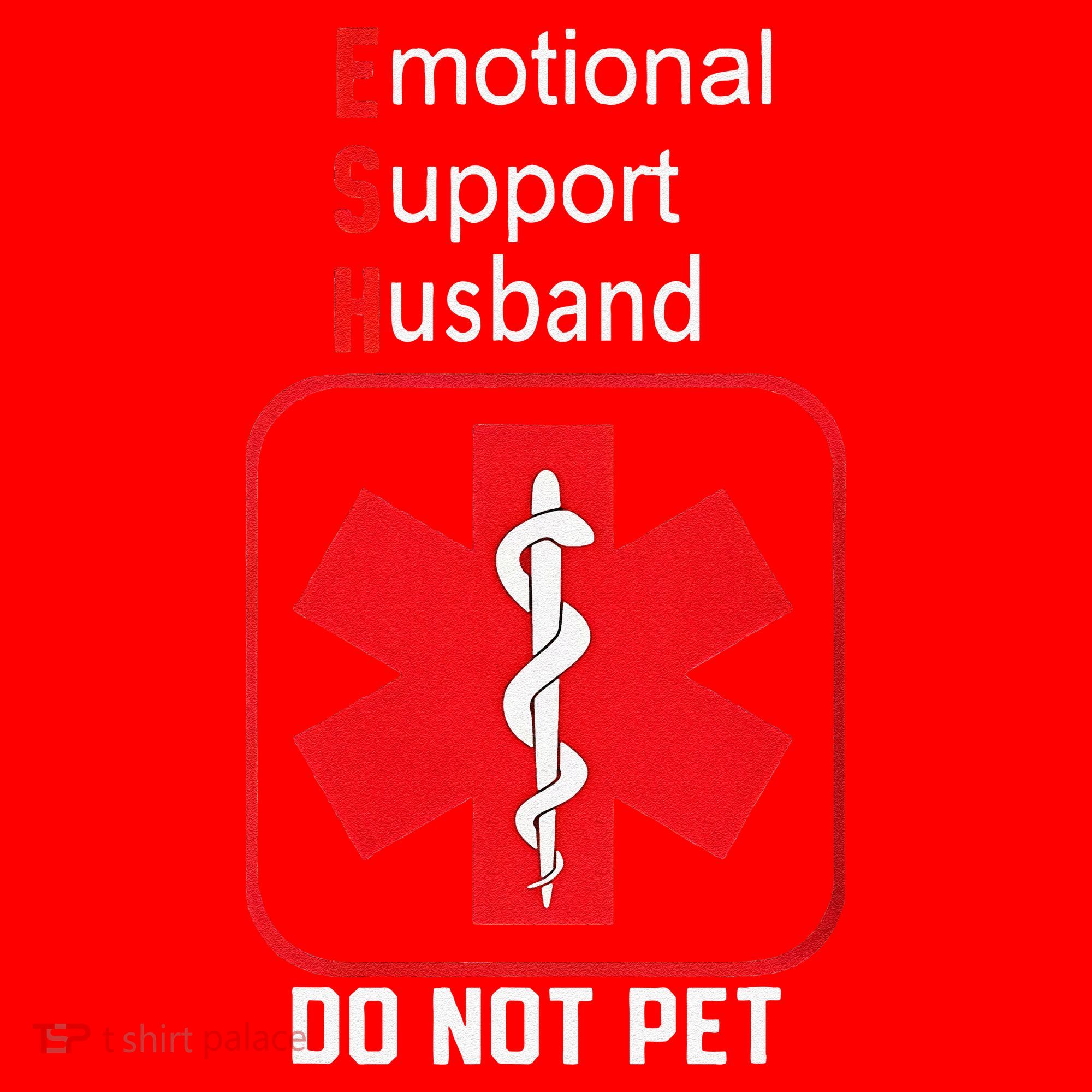 Emotional Support Husband Do Not Pet Santa Hat