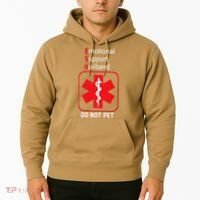 Emotional Support Husband Do Not Pet Hoodie thumb 2