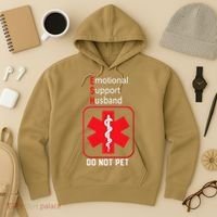 Emotional Support Husband Do Not Pet Hoodie thumb 3