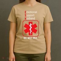 Emotional Support Husband Do Not Pet T-Shirt thumb 4
