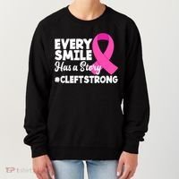 Every Smile Has A Story Cleft Lip And Palate Awareness Great Gift Women's Sweatshirt thumb 0