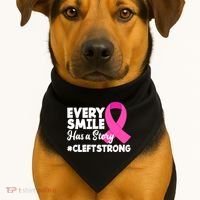 Every Smile Has A Story Cleft Lip And Palate Awareness Great Gift USA-Made Doggie Bandana thumb 1