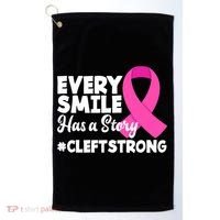 Every Smile Has A Story Cleft Lip And Palate Awareness Great Gift Golf Towel thumb 0