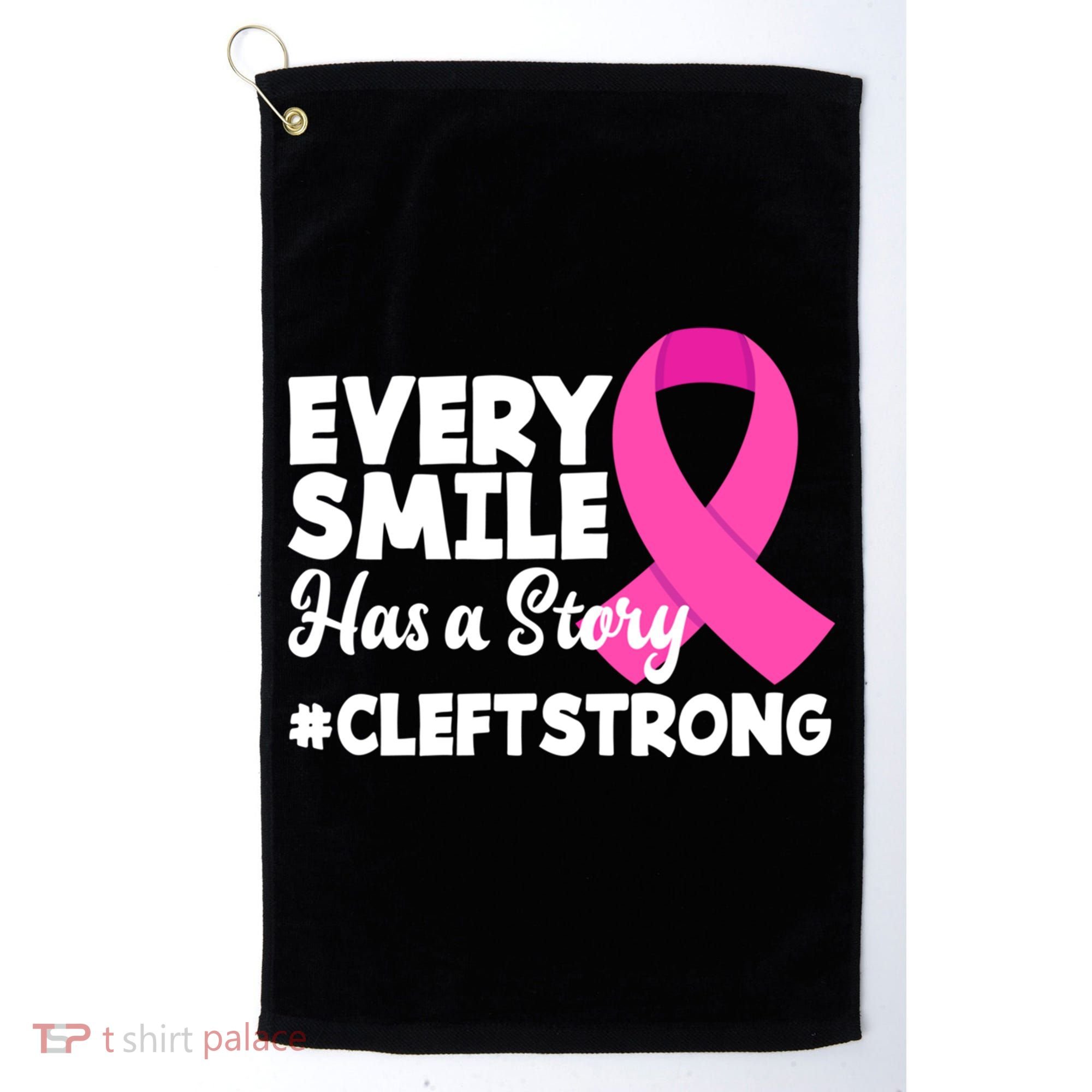 Every Smile Has A Story Cleft Lip And Palate Awareness Great Gift Golf Towel