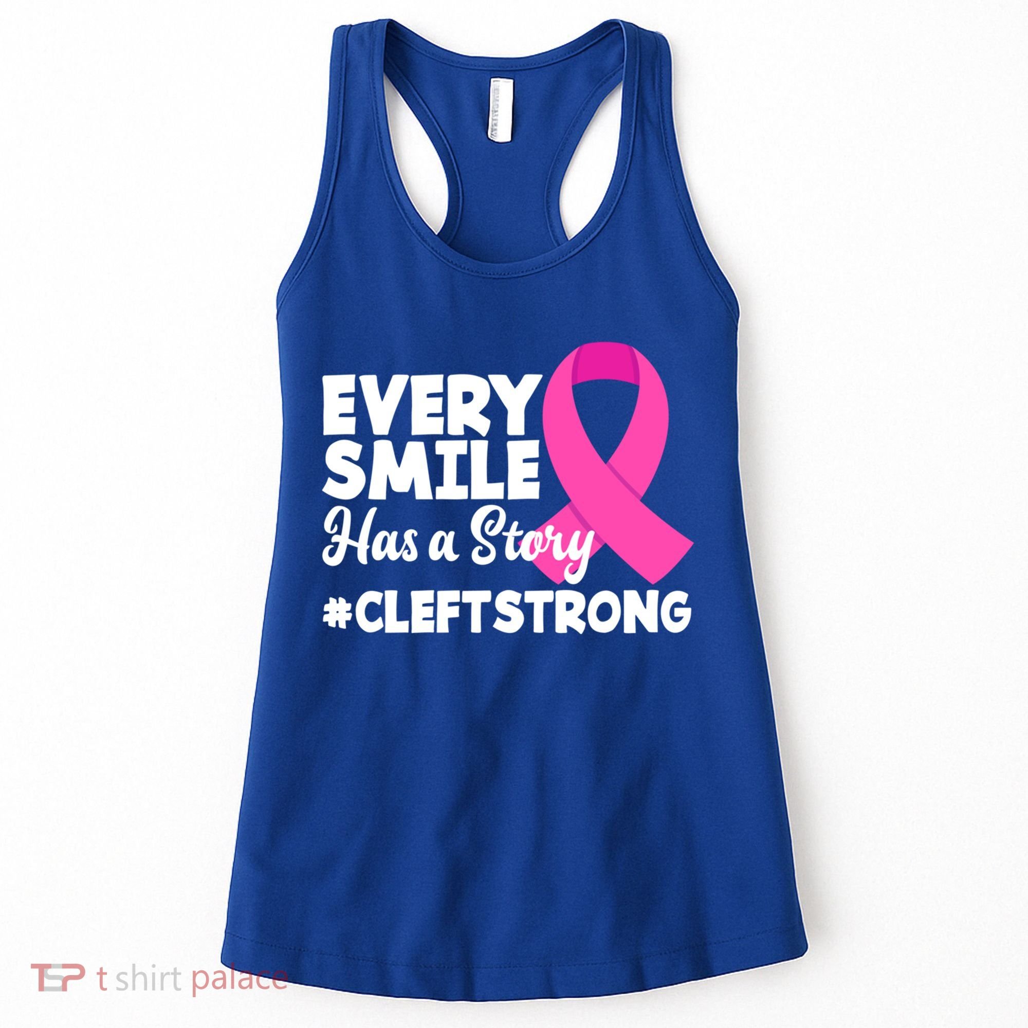 Every Smile Has A Story Cleft Lip And Palate Awareness Great Gift Women's Tank Top