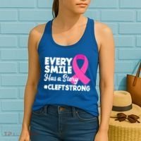 Every Smile Has A Story Cleft Lip And Palate Awareness Great Gift Women's Tank Top thumb 2