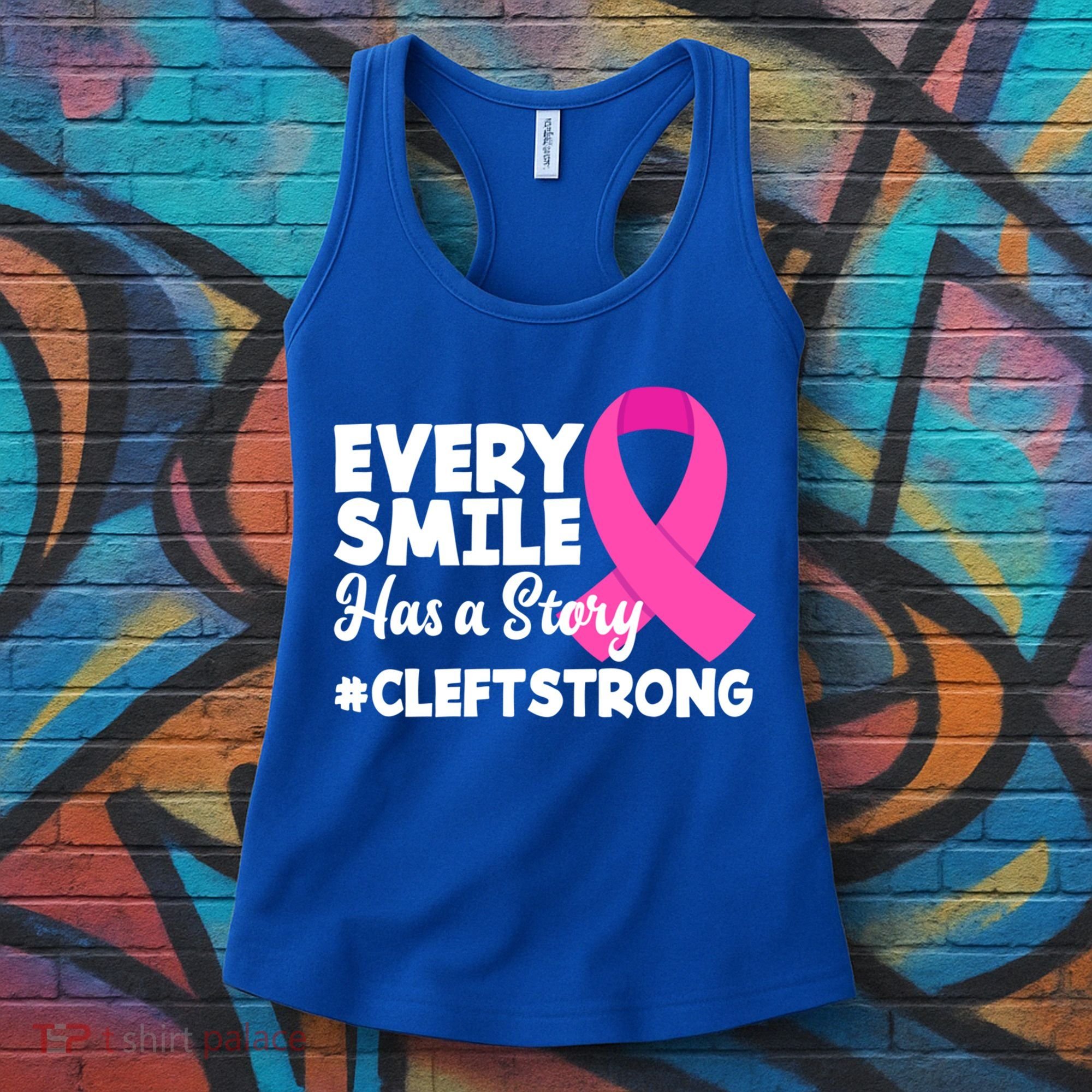 Every Smile Has A Story Cleft Lip And Palate Awareness Great Gift Women's Tank Top