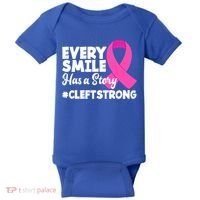 Every Smile Has A Story Cleft Lip And Palate Awareness Great Gift Baby Bodysuit thumb 0