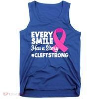 Every Smile Has A Story Cleft Lip And Palate Awareness Great Gift Tank Top thumb 0