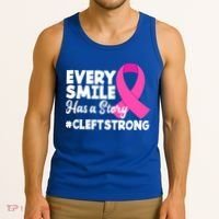 Every Smile Has A Story Cleft Lip And Palate Awareness Great Gift Tank Top thumb 3