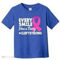 Every Smile Has A Story Cleft Lip And Palate Awareness Great Gift Toddler T-Shirt thumb 0