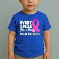 Every Smile Has A Story Cleft Lip And Palate Awareness Great Gift Toddler T-Shirt thumb 2
