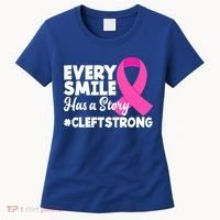 Every Smile Has A Story Cleft Lip And Palate Awareness Great Gift Women's T-Shirt thumb 0