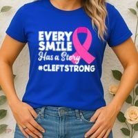 Every Smile Has A Story Cleft Lip And Palate Awareness Great Gift Women's T-Shirt thumb 2