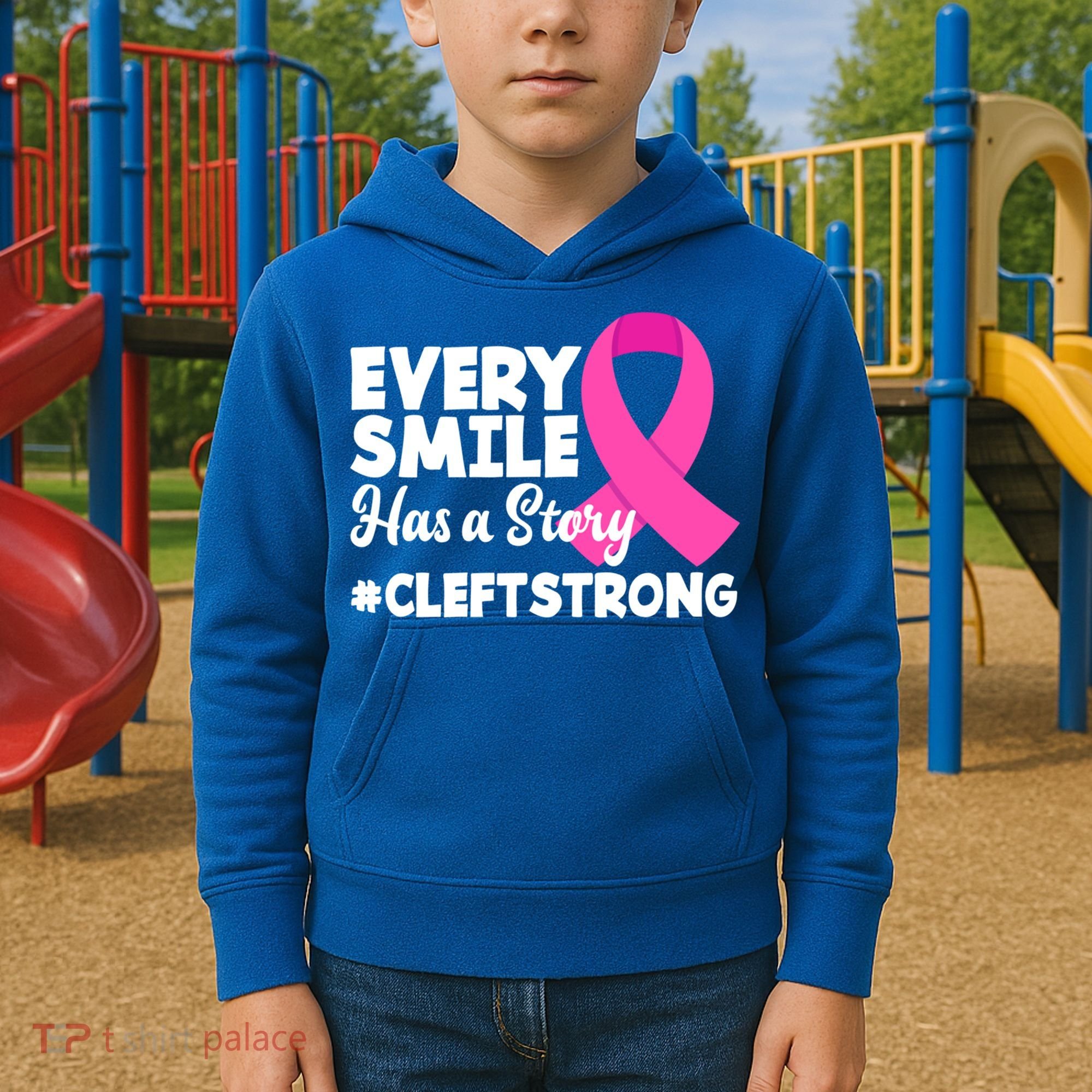 Every Smile Has A Story Cleft Lip And Palate Awareness Great Gift Kids Hoodie