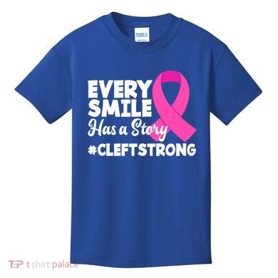 Every Smile Has A Story Cleft Lip And Palate Awareness Great Gift Kids T-Shirt